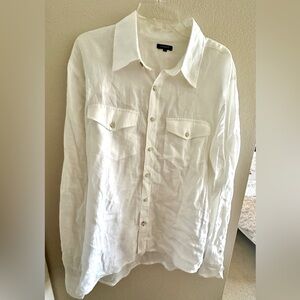 large linen shirt. Still in good condition.  Worn only a few times.